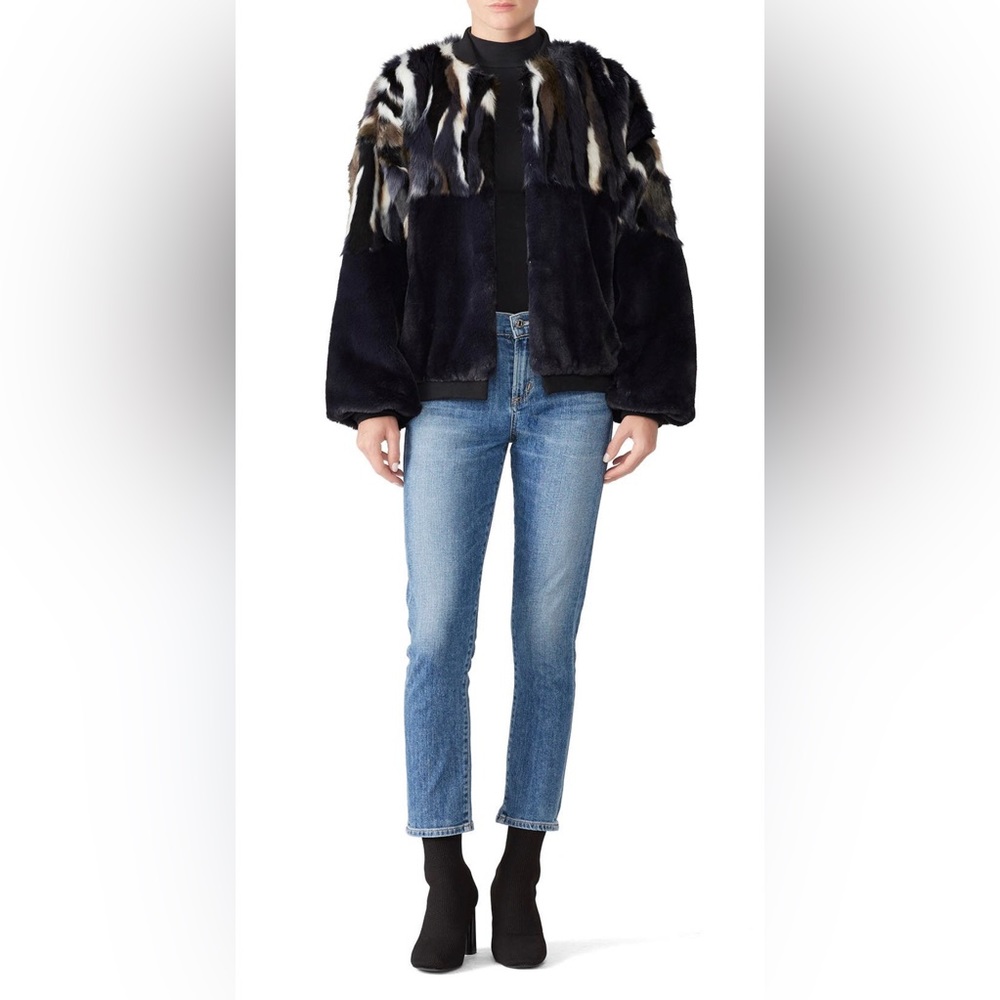 Sosken Studios Gota Faux Fur Coat Multicolor Jacket Oversized Mob Wife Aesthetic
